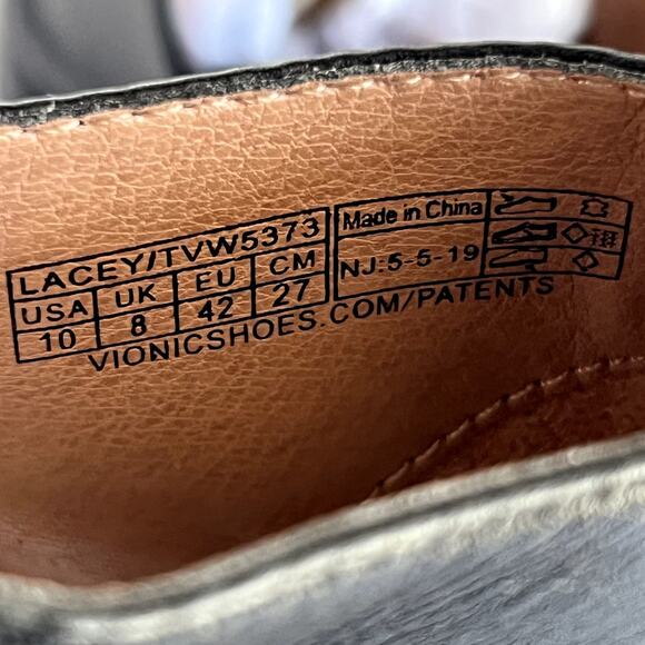 Vionic Lacey Open Heel Black Leather Boots Sz 10 - Picture 7 of 8